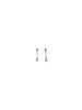 Button Pearl Drop 14k Yellow Gold Stud Earrings