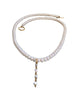 Button Pearl Drop 14k Yellow Gold Stud Earrings
