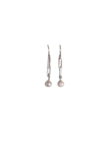 Sterling Silver Paperclip Earrings