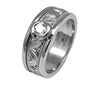 Matching 19K Hand Engraved Wedding Bands