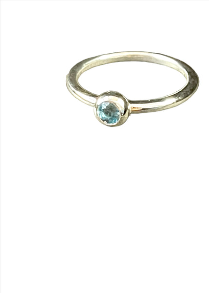 Blue Topaz Sterling Ring