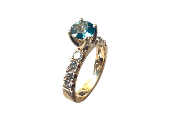 14K Yellow Gold Engagement Ring