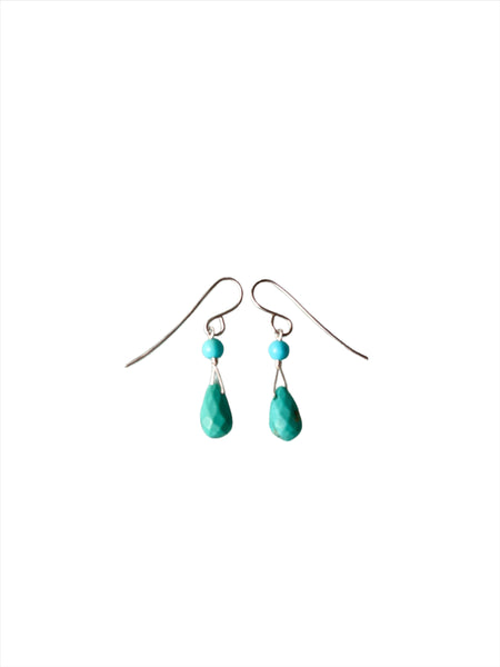 Turquoise Drops with Sterling Hooks