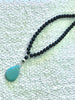Turquoise Pendant and Black Onyx Necklace SOLD OUT