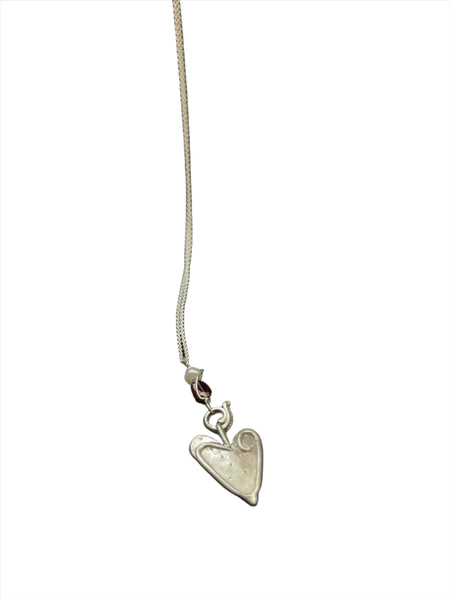 Lead With Your Heart Sterling & Garnet Pendant