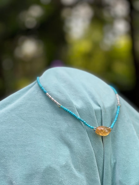 Citrine & Turquoise Choker SOLD OUT