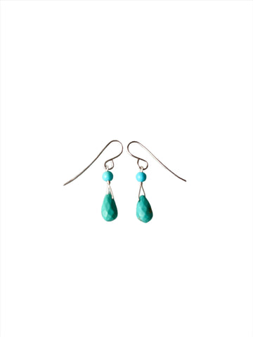Turquoise Drops with Sterling Hooks